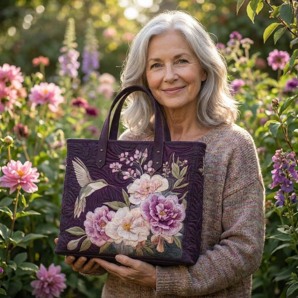 Kézműves Töltött Táska - Kolibrik és Orchideák