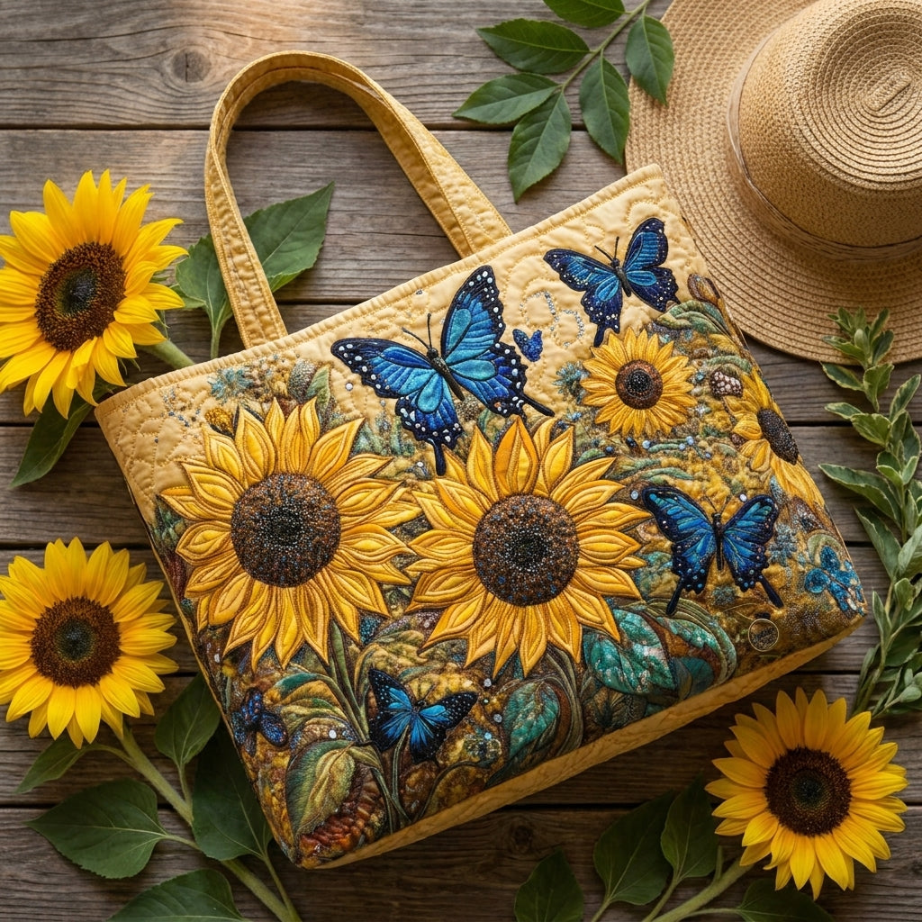 Artisan Táska - Napraforgók és Kék Pillangók
