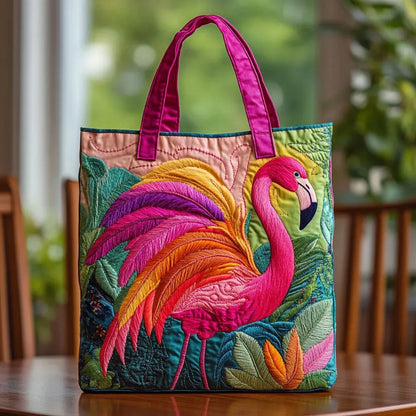 Töltött Tote Táska - Szivárvány Flamingó