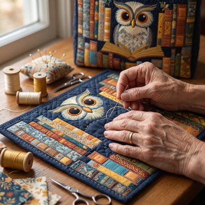 Artisan Tote - Bagoly és Vintage Könyvek