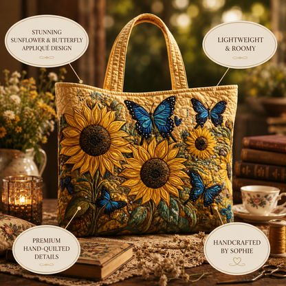 Artisan Táska - Napraforgók és Kék Pillangók